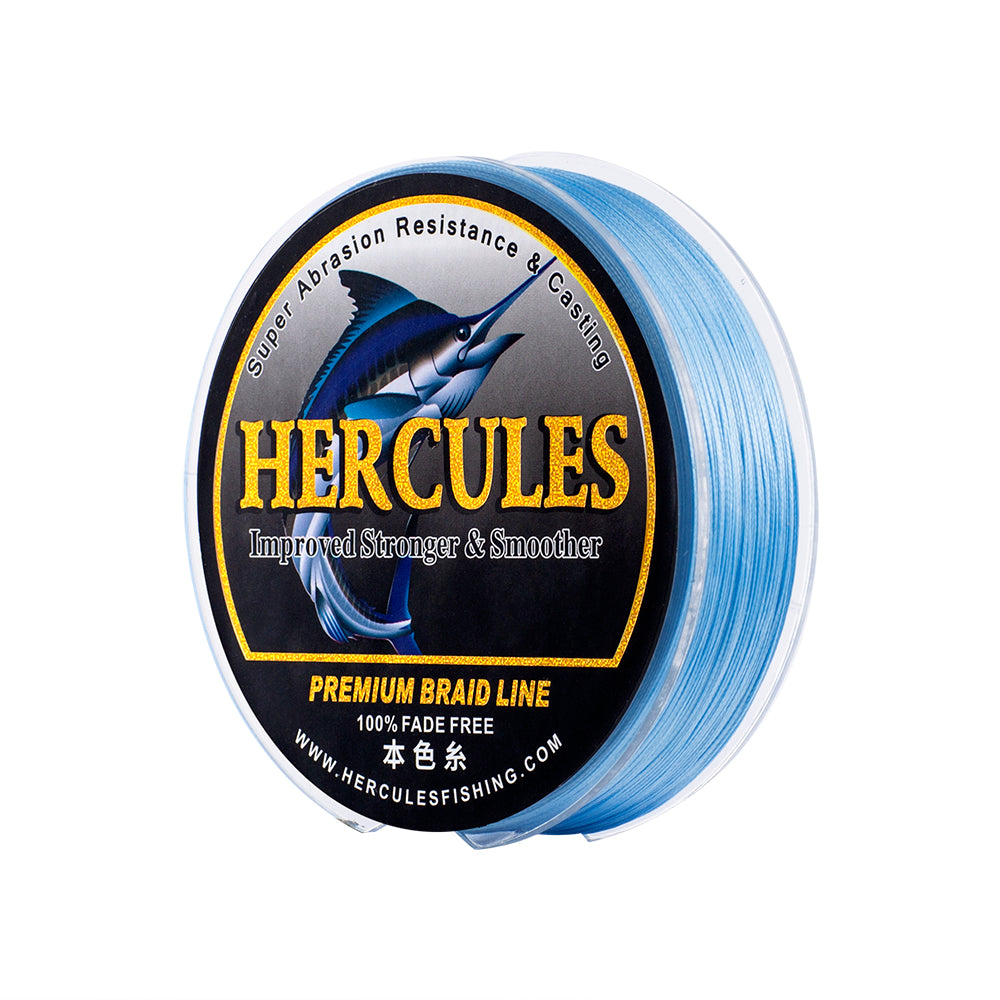 HERCULES No Fade Fishing Line Blue 8 Strands 10LB-120LB PE Braided Fishing Line HERCULES