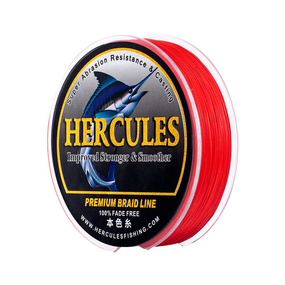 HERCULES No Fade Fishing Line Red 8 Strands PE Braided Fishing Line10LB-120LB HERCULES