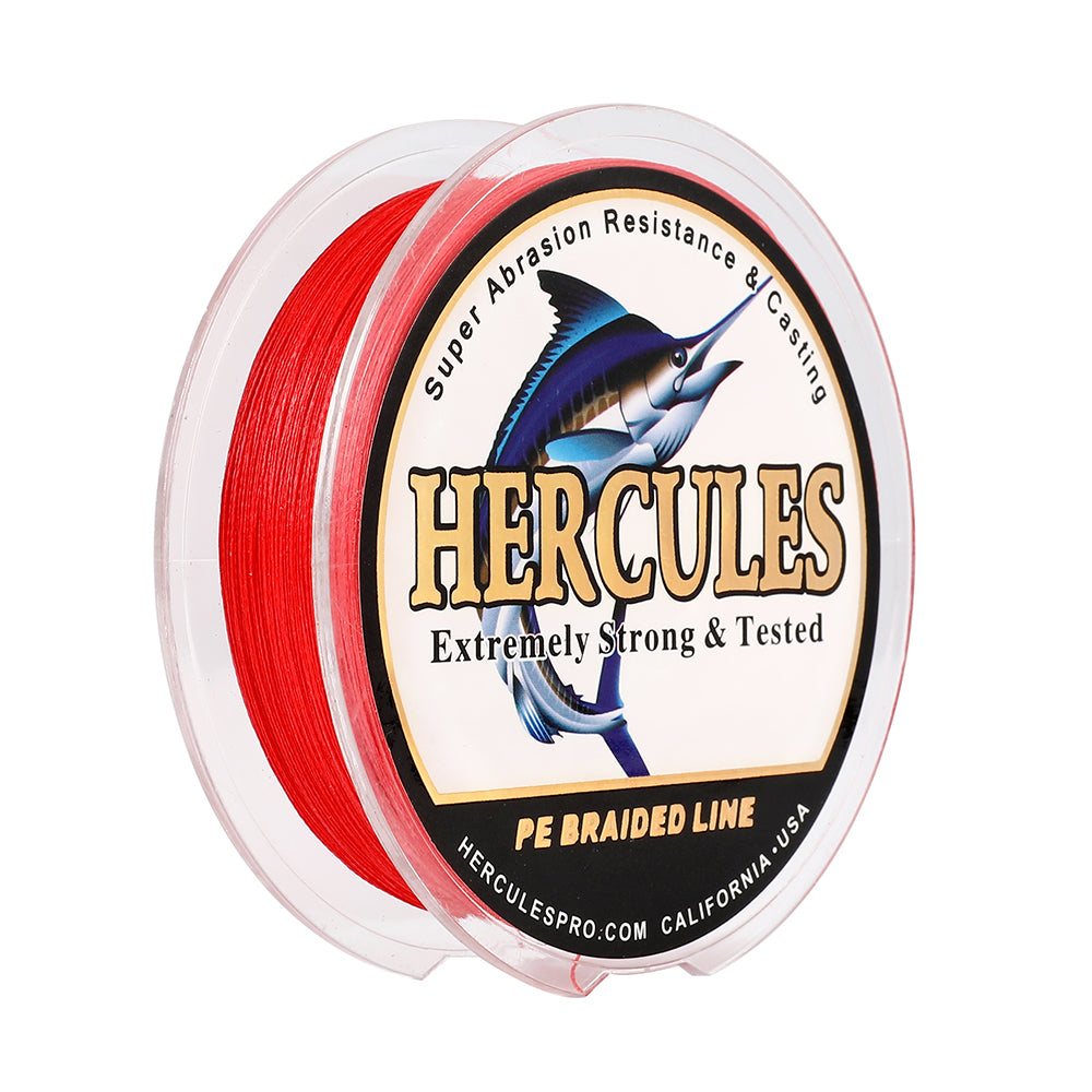 500M 547Yds Red 6lb-100lb HERCULES PE Braided Fishing Line 4 Strands HERCULES