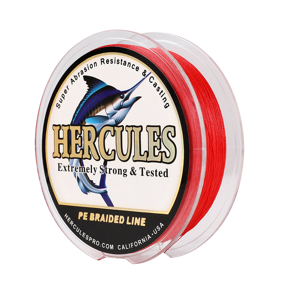 500M 547Yds Red 6lb-100lb HERCULES PE Braided Fishing Line 4 Strands HERCULES