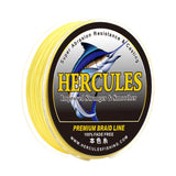 HERCULES No Fade Fishing Line Yellow 8 Strands Strong PE Fishing Line 10LB-120LB Braided Fishing Lines HERCULES