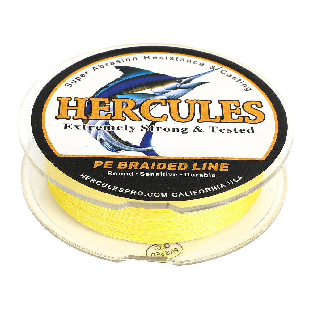 100M 109Yds Yellow 10lb-300lb HERCULES PE braid Fishing Line 8 Strands HERCULES