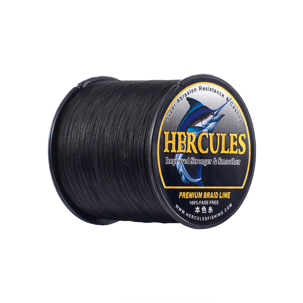 HERCULES No Fade Fishing Line Black 8 Strands 10LB-120LB PE Braided Fishing Line HERCULES