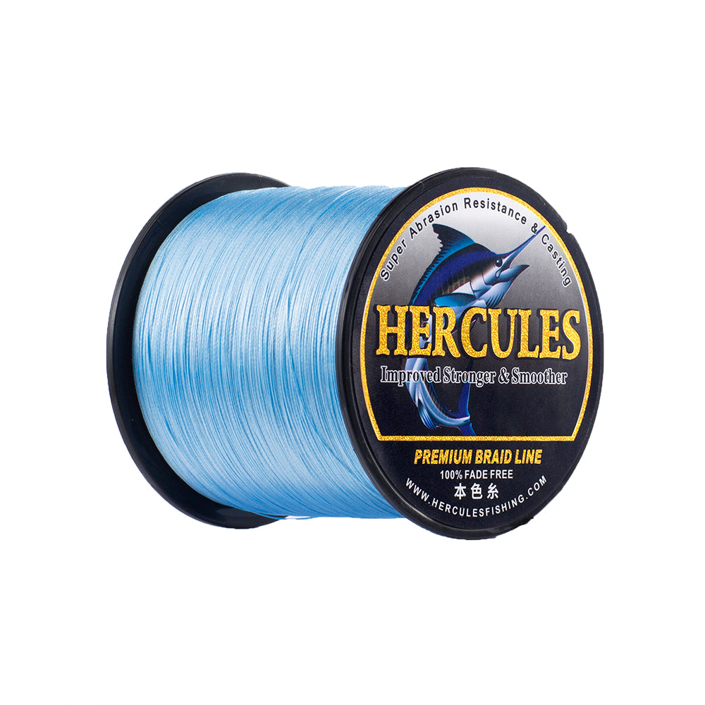 HERCULES No Fade Fishing Line Blue 8 Strands 10LB-120LB PE Braided Fishing Line HERCULES