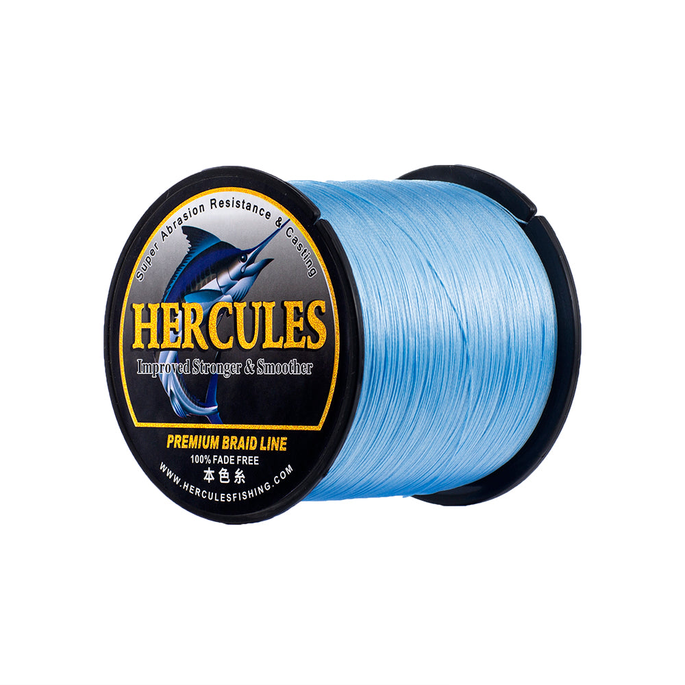 HERCULES No Fade Fishing Line Blue 8 Strands 10LB-120LB PE Braided Fishing Line HERCULES