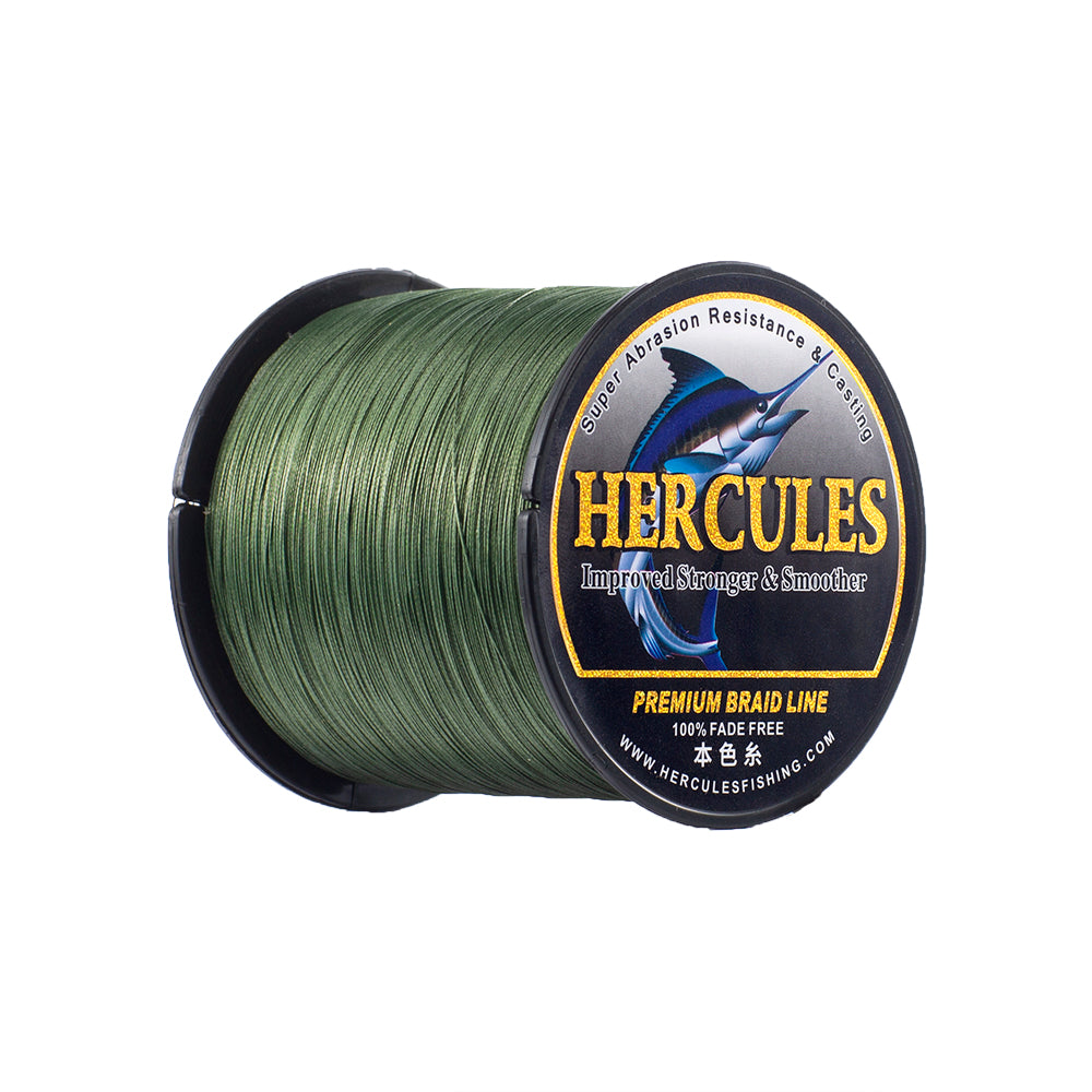 HERCULES No Fade Fishing Line Green 8 Strands PE Braided Fishing Line10LB-120LB HERCULES