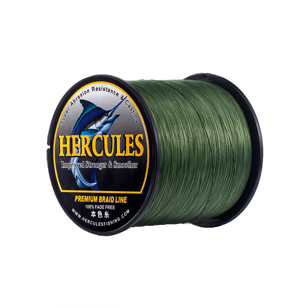 HERCULES No Fade Fishing Line Green 8 Strands PE Braided Fishing Line10LB-120LB HERCULES
