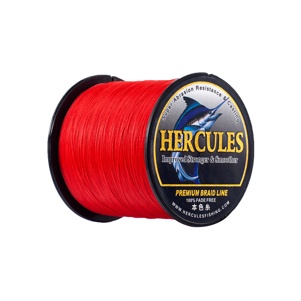 HERCULES No Fade Fishing Line Red 8 Strands PE Braided Fishing Line10LB-120LB HERCULES