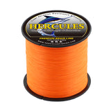HERCULES No Fade Fishing Line Orange 4 Strands 6LB-100LB Super Strong PE Braided Fishing Line HERCULES