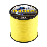 HERCULES No Fade Fishing Line Yellow 4 Strands 6LB-100LB Super Strong PE Braided Fishing Line HERCULES