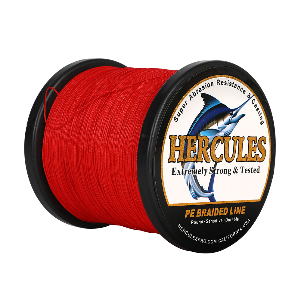 HERCULES 100M 109Yds Red 10lb-420lb PE Braid Fishing Line 12 Strands HERCULES