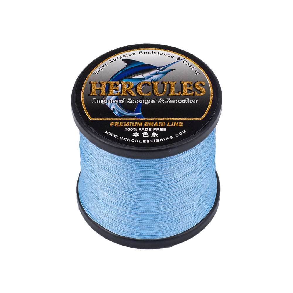HERCULES No Fade Fishing Line Blue 4 Strands 6LB-100LB  PE Braided Fishing Line HERCULES