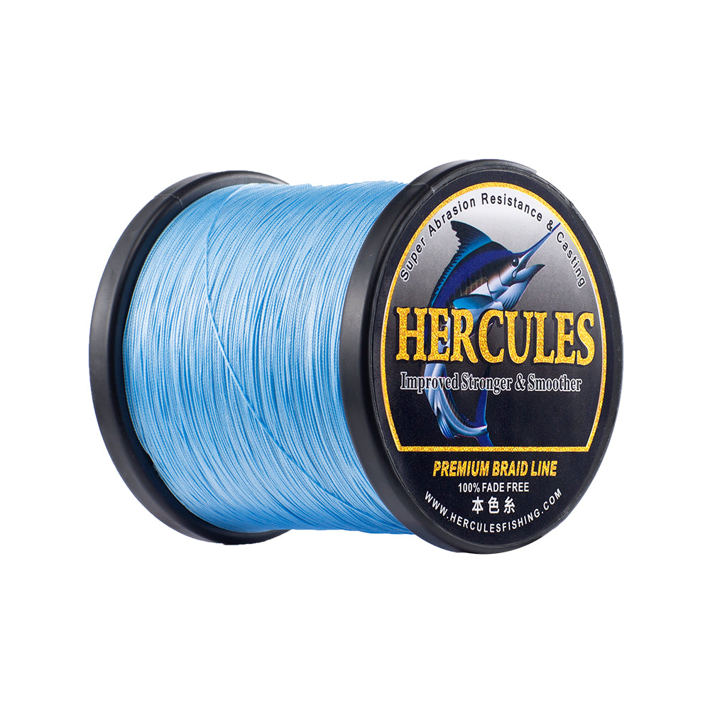 HERCULES No Fade Fishing Line Blue 8 Strands 10LB-120LB PE Braided Fishing Line HERCULES