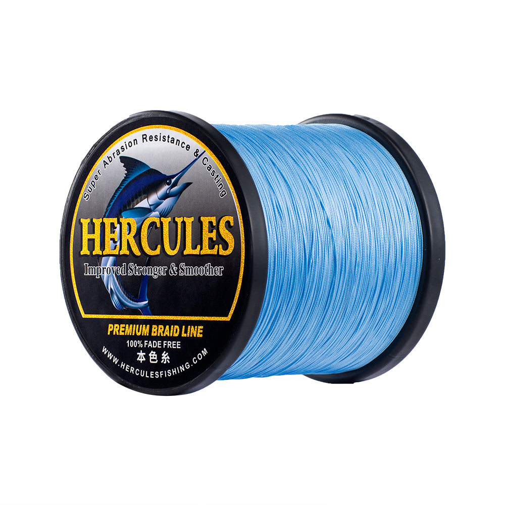 HERCULES No Fade Fishing Line Blue 8 Strands 10LB-120LB PE Braided Fishing Line HERCULES