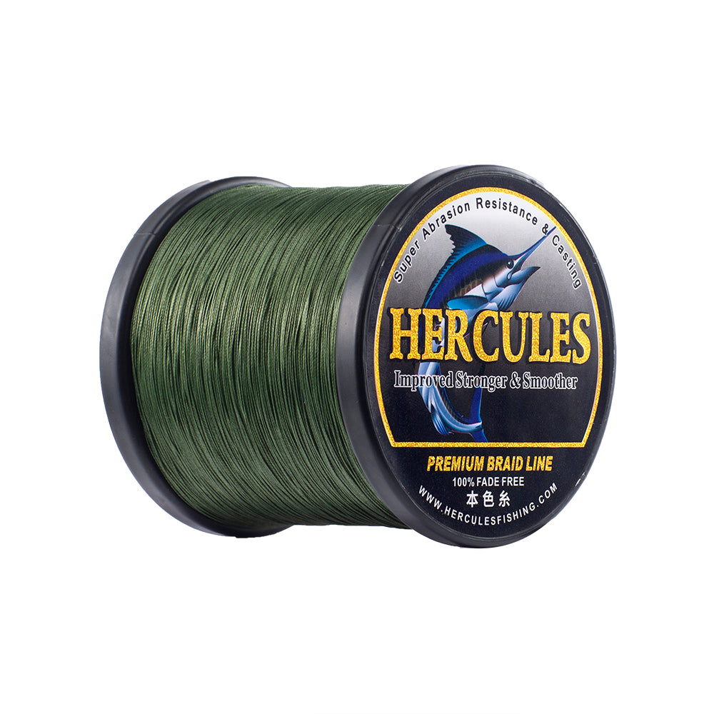 HERCULES No Fade Fishing Line Green 8 Strands PE Braided Fishing Line10LB-120LB HERCULES