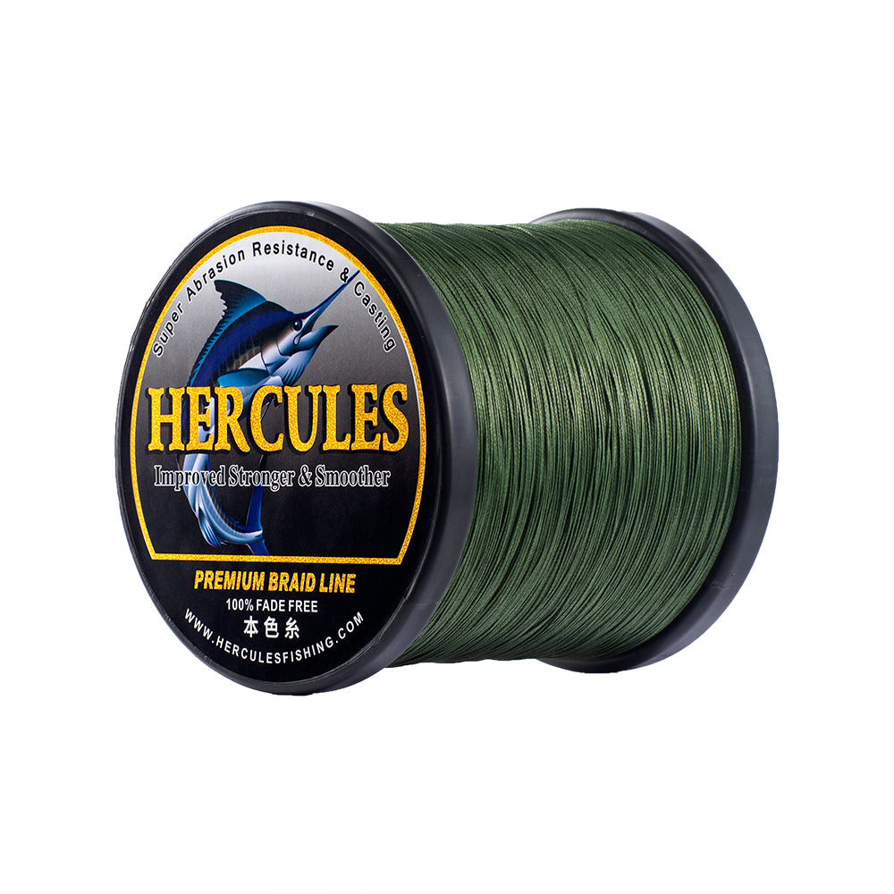 HERCULES No Fade Fishing Line Green 8 Strands PE Braided Fishing Line10LB-120LB HERCULES