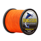 HERCULES No Fade Fishing Line Orange 8 Strands Strong PE Fishing Line 10LB-120LB Braided Fishing Lines HERCULES