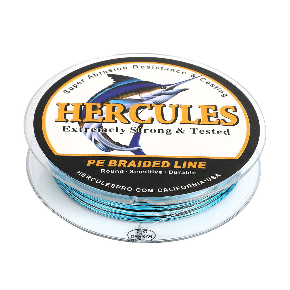 HERCULES 8 Strands 100M 109Yds Blue Camo 10lbs-300lbs PE Dyneema Braided Fishing Line Blue Camo Braid Line HERCULES