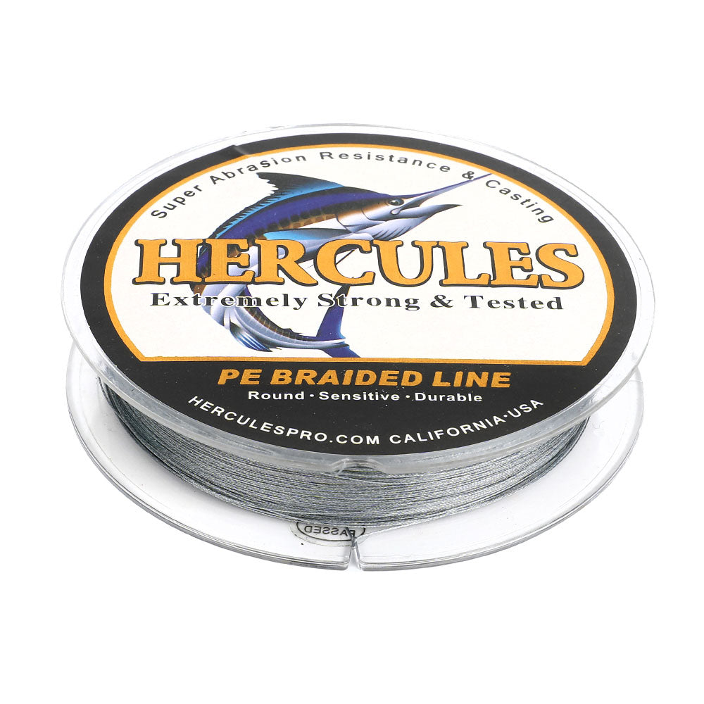 100M 109Yds Grey 10lb-300lb HERCULES PE Braided Fishing Line 8 Strands HERCULES