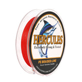HERCULES 300M 328Yds Red 10lb-420lb PE Braid Fishing Line 12 Strands HERCULES