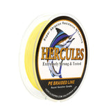 100M 109Yds Yellow 6lb-100lb HERCULES PE Braided Fishing Line 4 Strands HERCULES