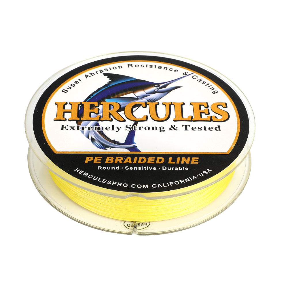 100M 109Yds Yellow 10lb-300lb HERCULES PE braid Fishing Line 8 Strands HERCULES