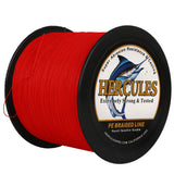 HERCULES 2000M 2187Yds Red 10lb-250lb PE Braid Fishing Line 12 Strands HERCULES