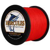 HERCULES 1000M 1094Yds Red 10lb-420lb PE Braid Fishing Line 12 Strands HERCULES