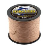 HERCULES No Fade Fishing Line Brown 4 Strands 6LB-100LB Super Strong PE Braided Fishing Line HERCULES
