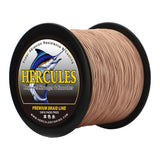 HERCULES No Fade Fishing Line Brown 8 Strands Strong PE Fishing Line 10LB-120LB Braided Fishing Lines HERCULES