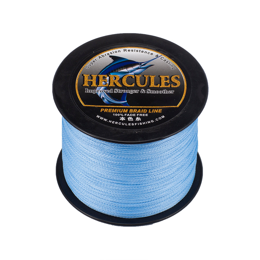 HERCULES No Fade Fishing Line Blue 4 Strands 6LB-100LB  PE Braided Fishing Line HERCULES
