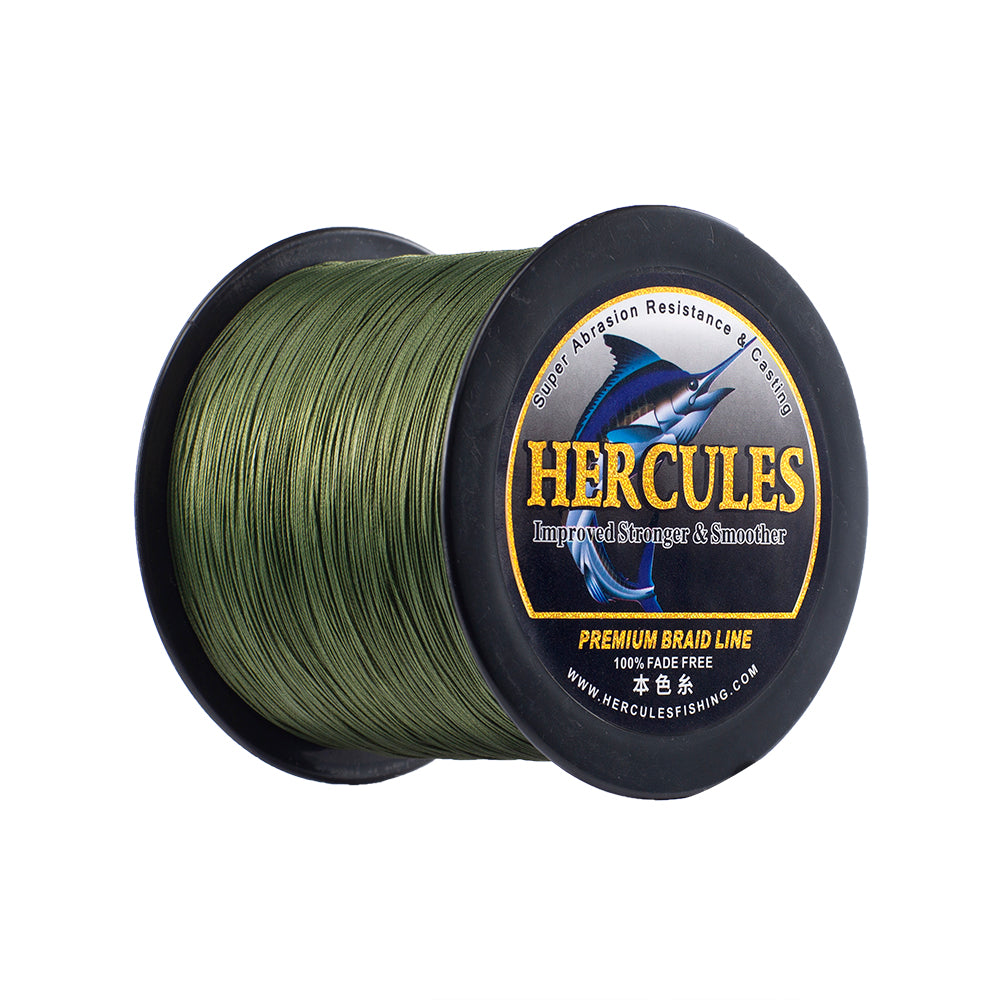 HERCULES No Fade Fishing Line Green 8 Strands PE Braided Fishing Line10LB-120LB HERCULES