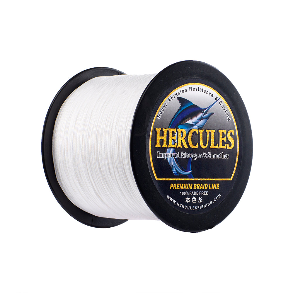 HERCULES No Fade Fishing Line White 8 Strands PE Braided Fishing Line10LB-120LB HERCULES