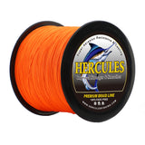 HERCULES No Fade Fishing Line Orange 8 Strands Strong PE Fishing Line 10LB-120LB Braided Fishing Lines HERCULES