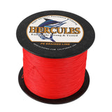 1500M 1640Yds Red 6lb-100lb HERCULES PE Braided Fishing Line 4 Strands HERCULES