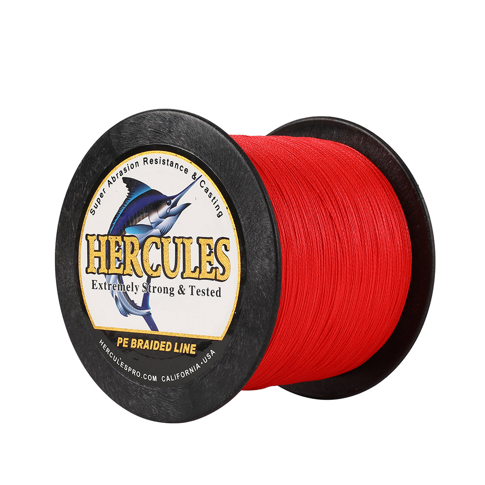 1000M 1094Yds Red 6lb-100lb HERCULES PE Braid Fishing Line 4 Strands HERCULES