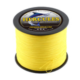 HERCULES No Fade Fishing Line Yellow 4 Strands 6LB-100LB Super Strong PE Braided Fishing Line HERCULES