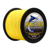 HERCULES No Fade Fishing Line Yellow 8 Strands Strong PE Fishing Line 10LB-120LB Braided Fishing Lines HERCULES