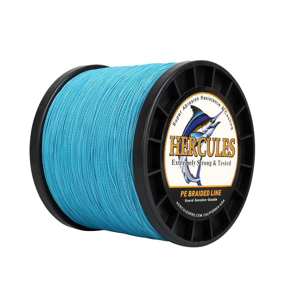 1500M 1640Yds Blue 6lb-100lb HERCULES PE Braid Fishing Line 4 Strands HERCULES