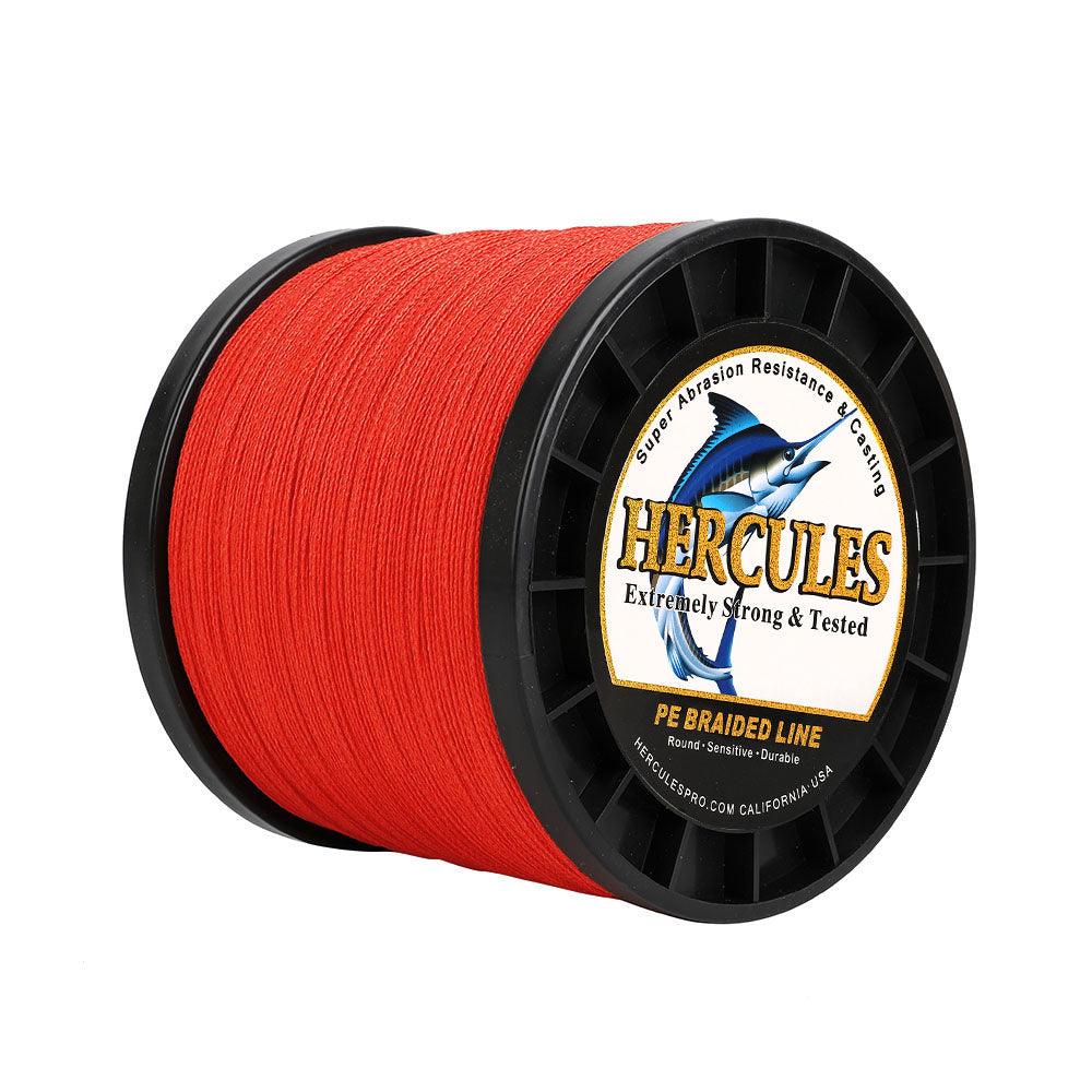 1500M 1640Yds Red 6lb-100lb HERCULES PE Braided Fishing Line 4 Strands HERCULES