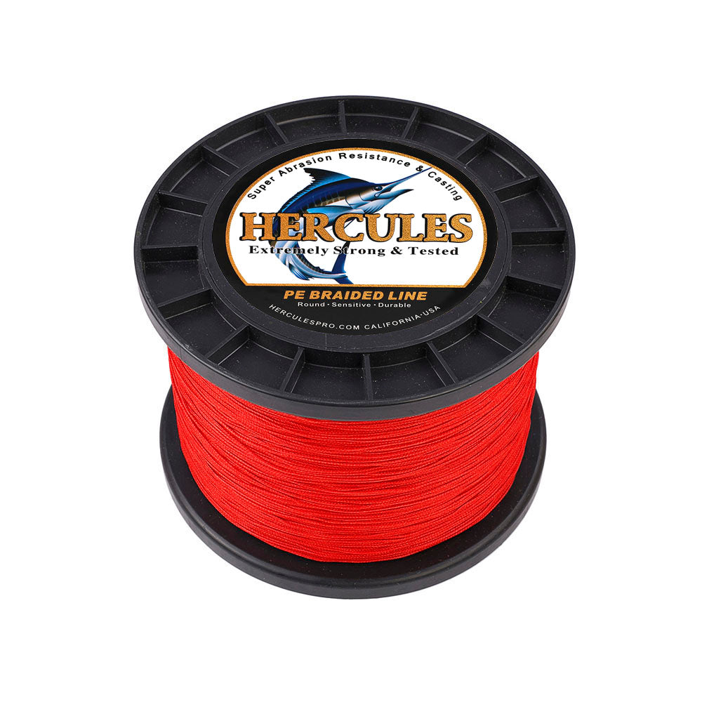 2000M 2187Yds Red 10lb-200lb HERCULES PE Braided Fishing Line 8 Strands HERCULES