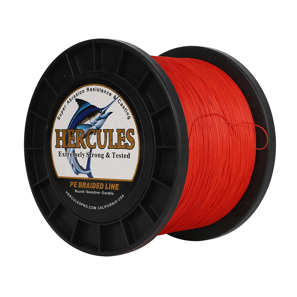 HERCULES 2000M 2187Yds Red 10lb-250lb PE Braid Fishing Line 12 Strands HERCULES