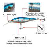 HERCULES Fishing Lures Shallow Deep Diving Swimbait Crankbait Fishing Lures(pack of 10) HERCULES SALE