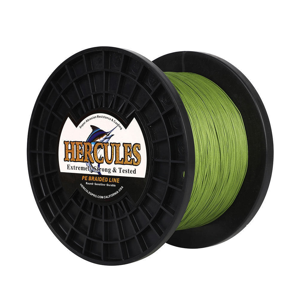 HERCULES 1500M 1640Yds Army Green 10lb-250lb PE Braid Fishing Line 12 Strands HERCULES