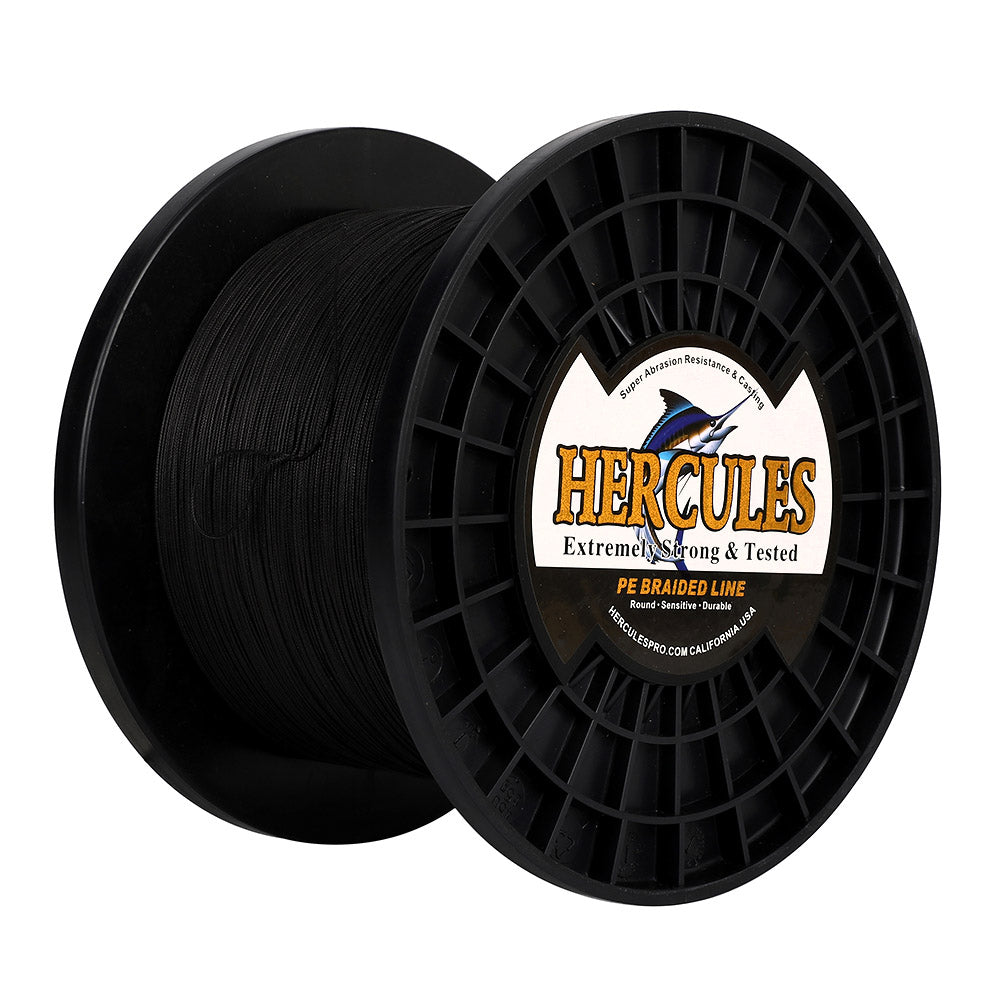 HERCULES 2000M 2187Yds Black 10lb-250lb PE Braid Fishing Line 12 Strands HERCULES
