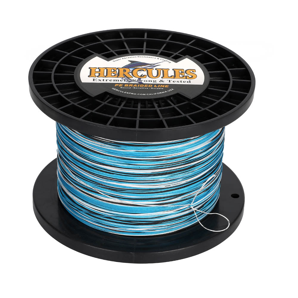 HERCULES 1000M 1094Yds Camo Blue 10lb-420lb PE Braid Fishing Line 12 Strands HERCULES