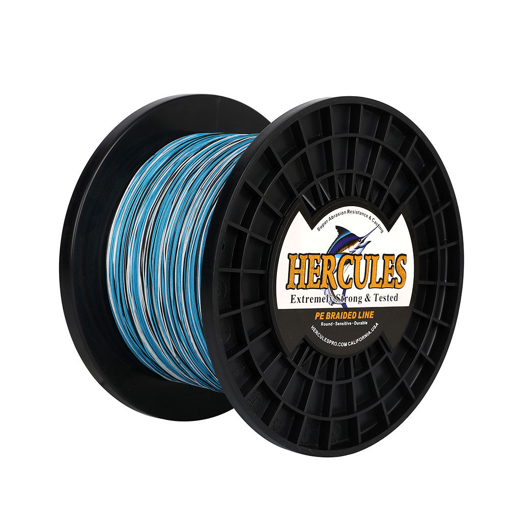 HERCULES 2000M 2187Yds Camo Blue 10lb-250lb PE Braid Fishing Line 12 Strands HERCULES