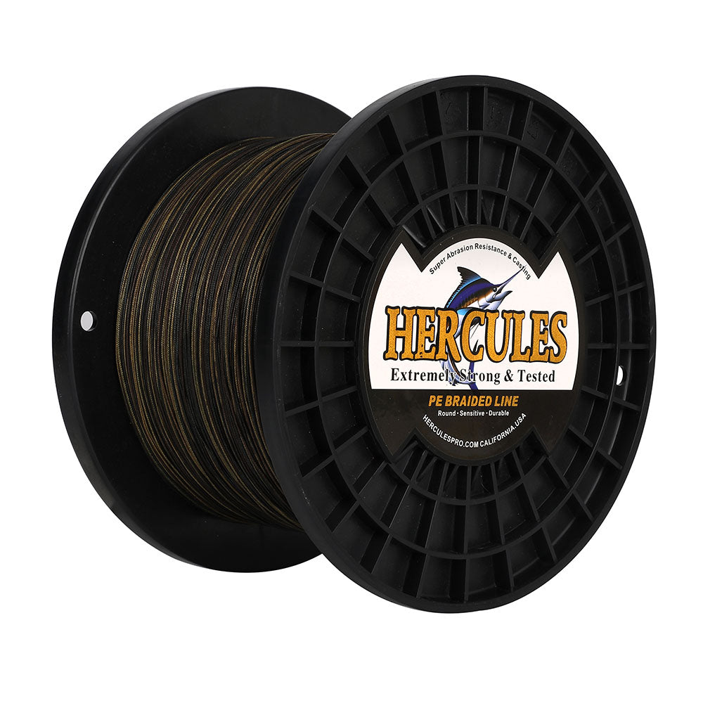 HERCULES 2000M 2187Yds Camouflage 10lb-250lb PE Braid Fishing Line 12 Strands HERCULES