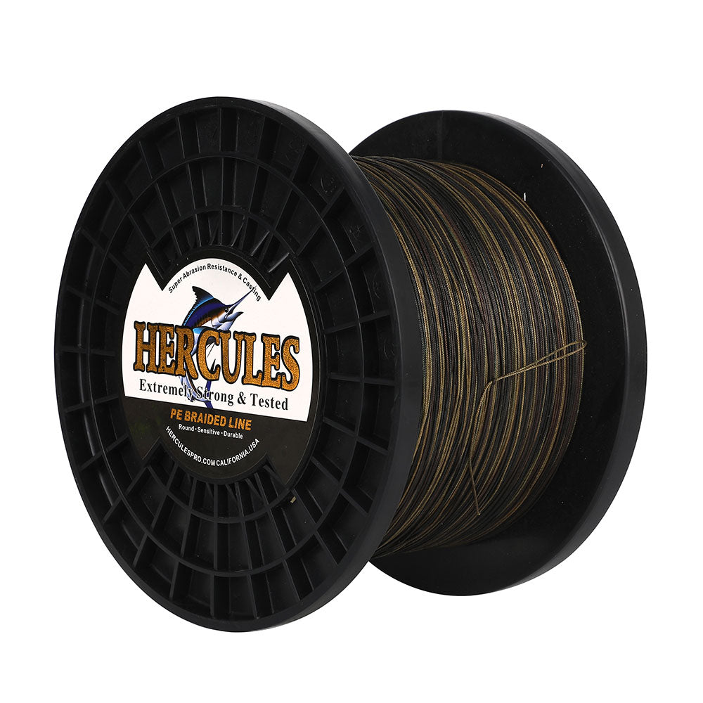 HERCULES 1500M 1640Yds Camouflage 10lb-250lb PE Braid Fishing Line 12 Strands HERCULES