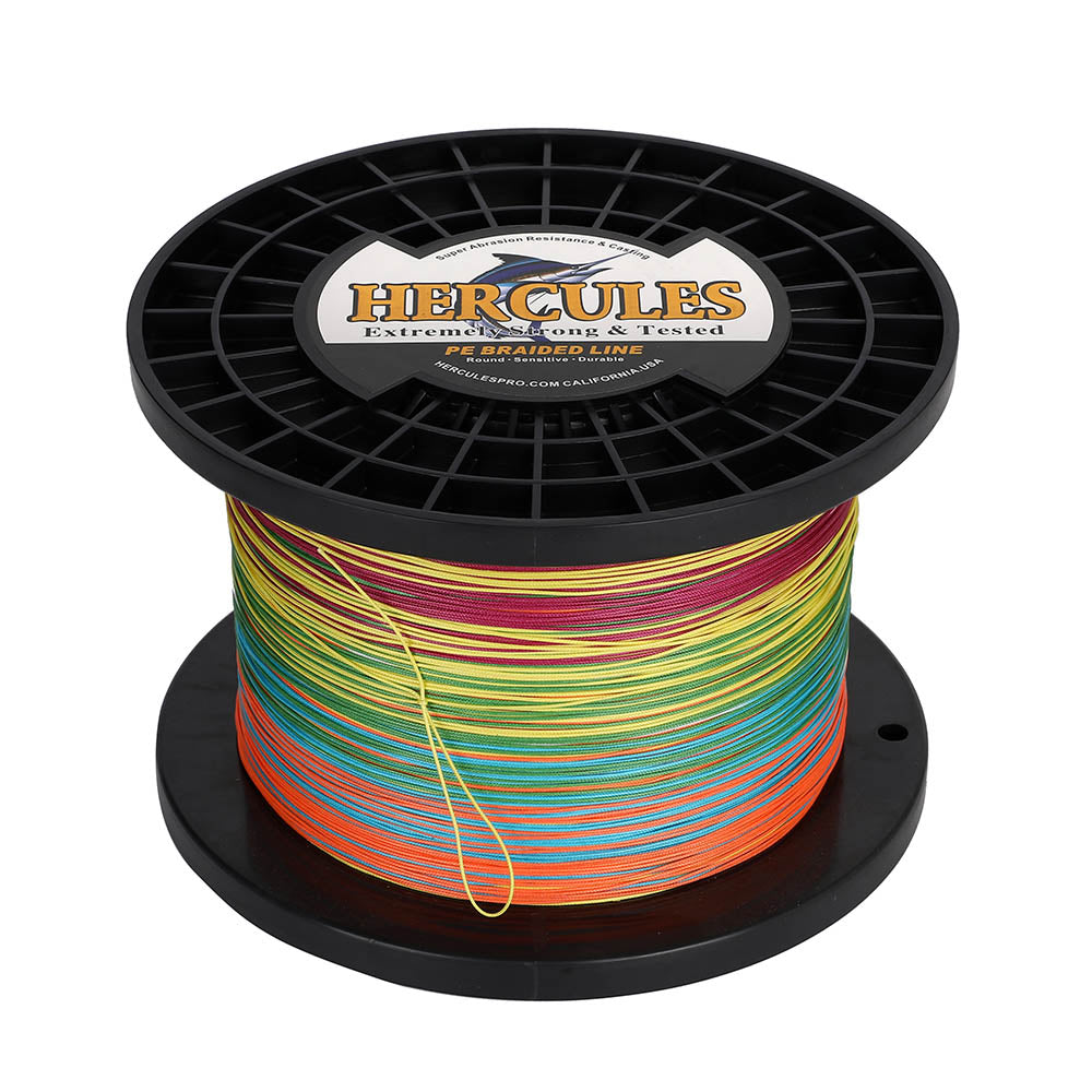 HERCULES 1000M 1094Yds Multicolor 10lb-420lb PE Braid Fishing Line 12 Strands HERCULES